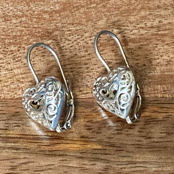 Filigree Heart Sterling Silver Jewelry Set - Picture 5 of 6